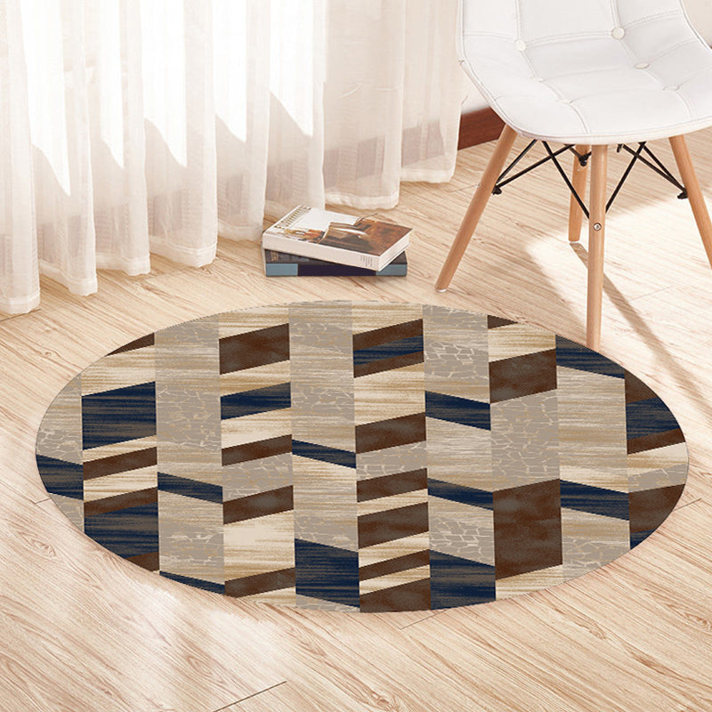 Multicolor Contemporary Rug Polyester Geometric Pattern Rug Pet Friendly Machine Washable Anti-Slip Backing Carpet for Decoration Clearhalo 'Area Rug' 'Modern' 'Rugs' Rug' 1725423