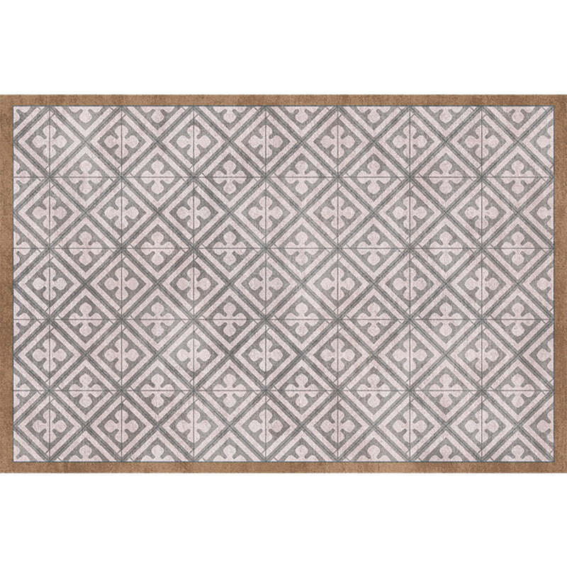 Retro Tribal Geometric Pattern Rug Brown and Blue Rug Polyester Washable Pet Friendly Anti-Slip Carpet for Living Room Clearhalo 'Area Rug' 'Moroccan' 'Rugs' Rug' 1725443