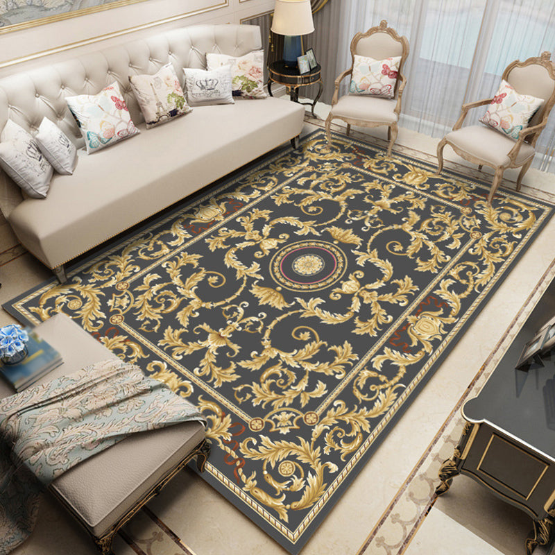 Retro Medallion Pattern Rug Multicolor Rug Synthetics Washable Pet Friendly Anti-Slip Carpet for Living Room Gold Clearhalo 'Area Rug' 'Moroccan' 'Rugs' Rug' 1725511