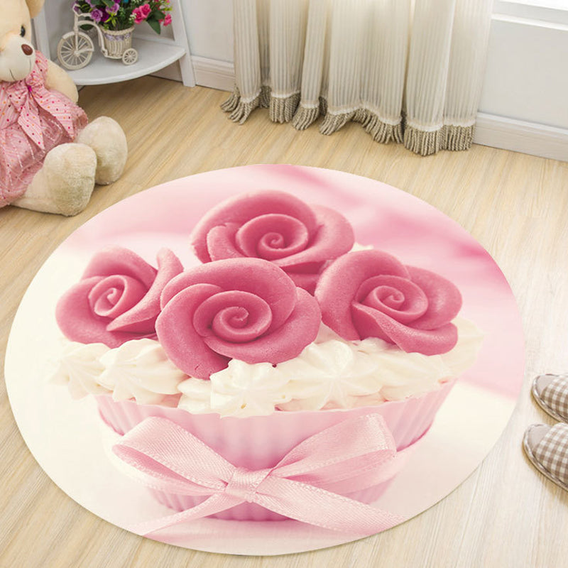 Children's Style Polyester Rug with 3D Food Pattern Multi-color Carpet Pet Friendly for Living Room Rojo Clearhalo 'Alfombra' 'Hogar' 1725569