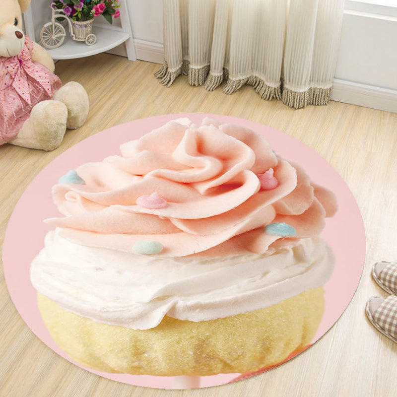 Children's Style Polyester Rug with 3D Food Pattern Multi-color Carpet Pet Friendly for Living Room Rojo Claro Clearhalo 'Alfombra' 'Hogar' 1725571
