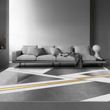 Stylish Geometric Pattern Rug Grey Casual Rug Polyester Pet Friendly Washable Area Rug for Living Room Clearhalo 'Area Rug' 'Modern' 'Rugs' Rug' 1725735