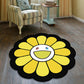 Kids Floral Pattern Rug Pink and Green Polyester Rug Washable Pet Friendly Non-Slip Area Rug for Child's Bedroom Yellow Clearhalo 'Area Rug' 'Rug' 1725756