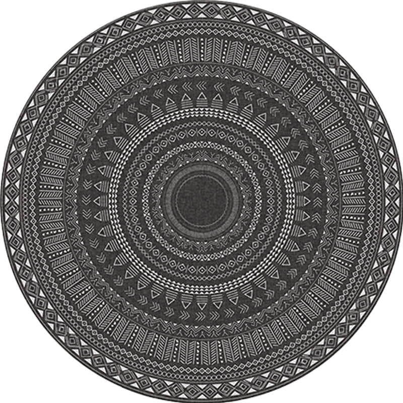 Bohemian Tribal Pattern Rug Grey Multicolor Polyester Rug Washable Pet Friendly Non-Slip Area Rug for Living Room Clearhalo 'Area Rug' 'Bohemian' 'Rugs' Rug' 1725770