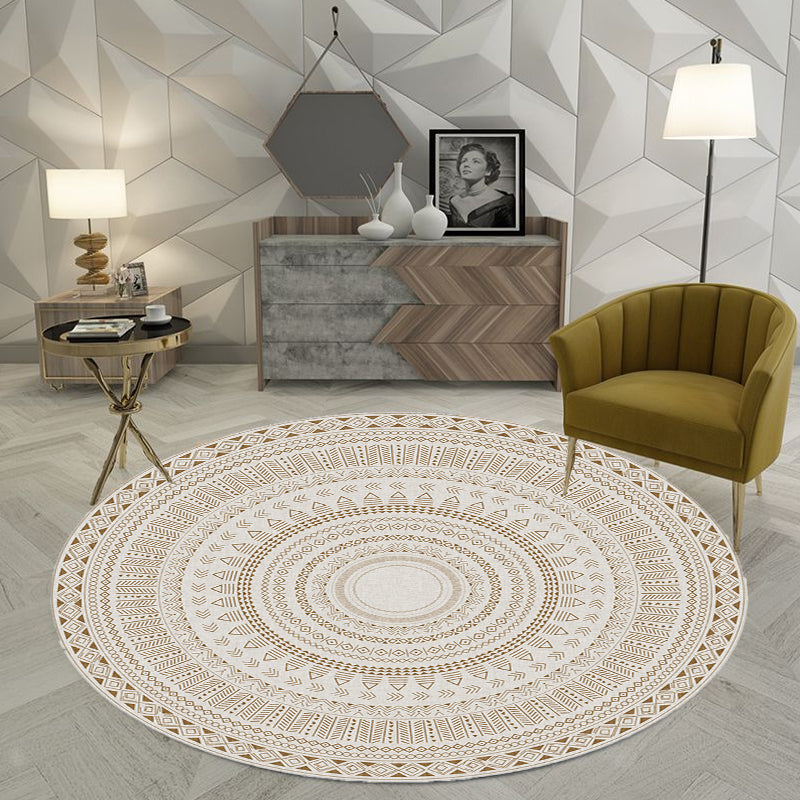 Bohemian Tribal Pattern Rug Grey Multicolor Polyester Rug Washable Pet Friendly Non-Slip Area Rug for Living Room Gold Clearhalo 'Area Rug' 'Bohemian' 'Rugs' Rug' 1725779