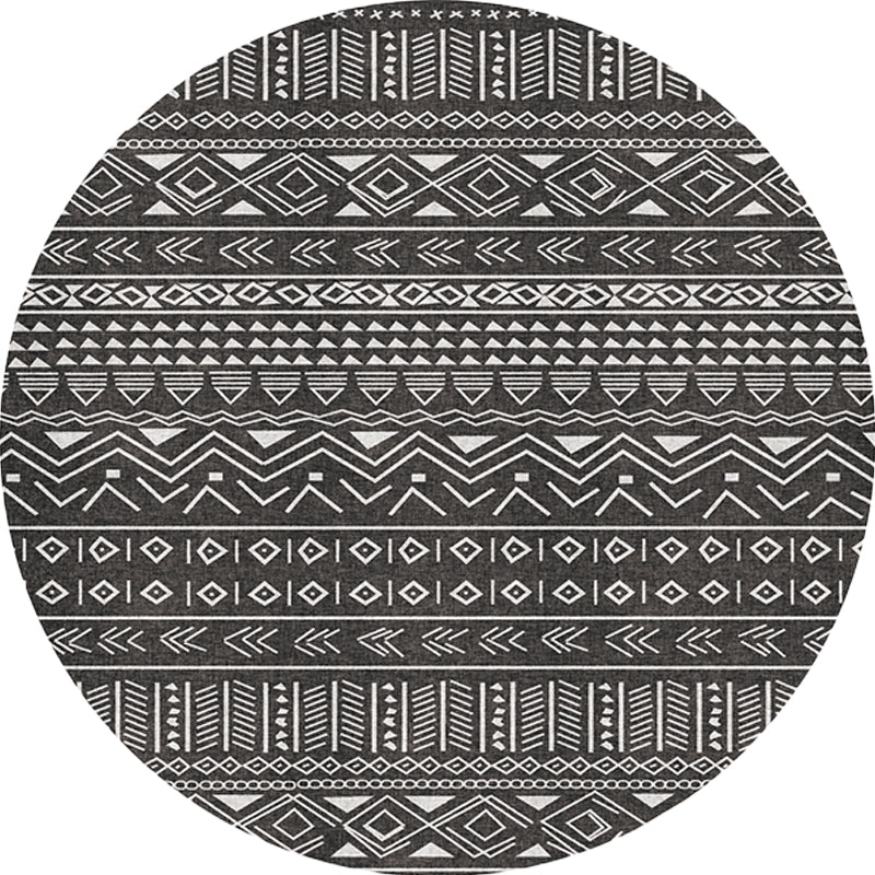 Bohemian Tribal Pattern Rug Grey Multicolor Polyester Rug Washable Pet Friendly Non-Slip Area Rug for Living Room Clearhalo 'Area Rug' 'Bohemian' 'Rugs' Rug' 1725787