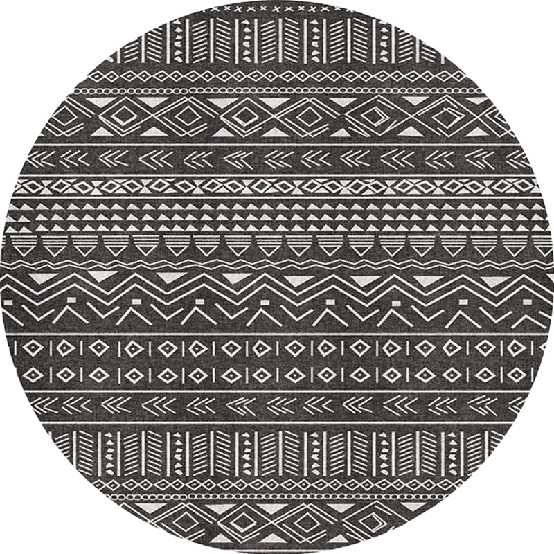 Bohemian Tribal Pattern Rug Grey Multicolor Polyester Rug Washable Pet Friendly Non-Slip Area Rug for Living Room Clearhalo 'Area Rug' 'Bohemian' 'Rugs' Rug' 1725787