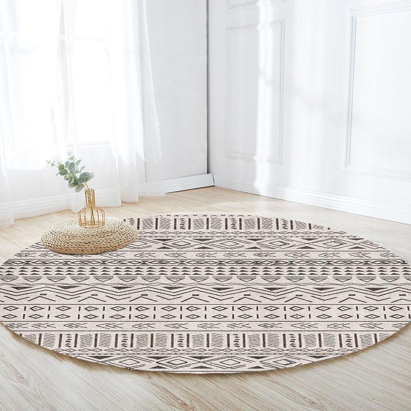 Bohemian Tribal Pattern Rug Grey Multicolor Polyester Rug Washable Pet Friendly Non-Slip Area Rug for Living Room Clearhalo 'Area Rug' 'Bohemian' 'Rugs' Rug' 1725789