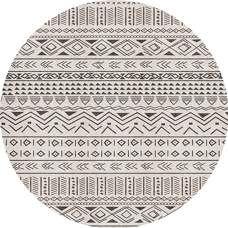Bohemian Tribal Pattern Rug Grey Multicolor Polyester Rug Washable Pet Friendly Non-Slip Area Rug for Living Room Clearhalo 'Area Rug' 'Bohemian' 'Rugs' Rug' 1725790