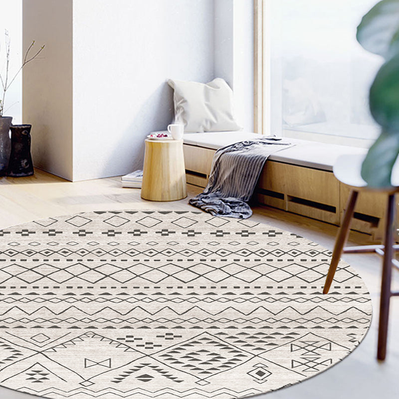 Bohemian Tribal Pattern Rug Grey Multicolor Polyester Rug Washable Pet Friendly Non-Slip Area Rug for Living Room Brown Clearhalo 'Area Rug' 'Bohemian' 'Rugs' Rug' 1725791