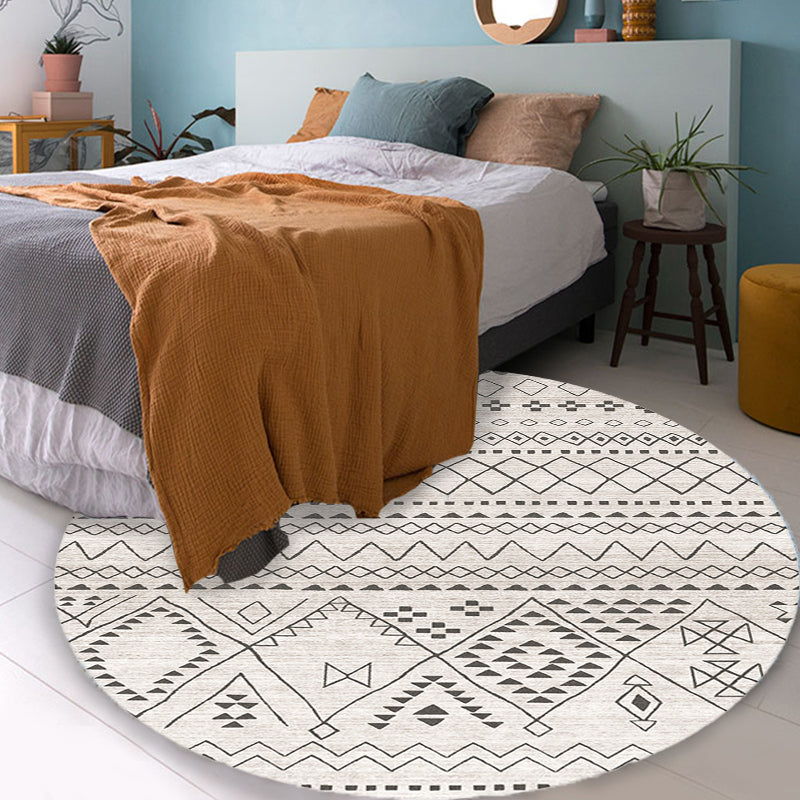 Bohemian Tribal Pattern Rug Grey Multicolor Polyester Rug Washable Pet Friendly Non-Slip Area Rug for Living Room Clearhalo 'Area Rug' 'Bohemian' 'Rugs' Rug' 1725792