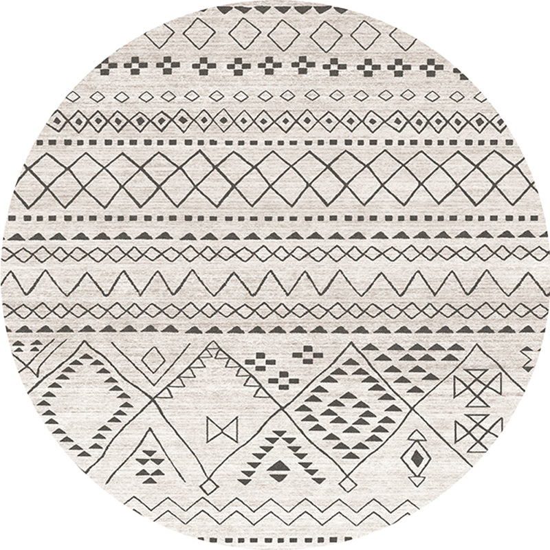 Bohemian Tribal Pattern Rug Grey Multicolor Polyester Rug Washable Pet Friendly Non-Slip Area Rug for Living Room Clearhalo 'Area Rug' 'Bohemian' 'Rugs' Rug' 1725793
