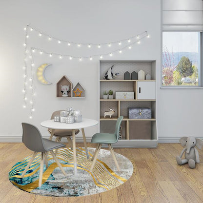 Unusual Watercolor Pattern Rug Multicolor Modernist Rug Polyester Washable Pet Friendly Anti-Slip Carpet for Bedroom Gold Clearhalo 'Area Rug' 'Modern' 'Rugs' Rug' 1725803