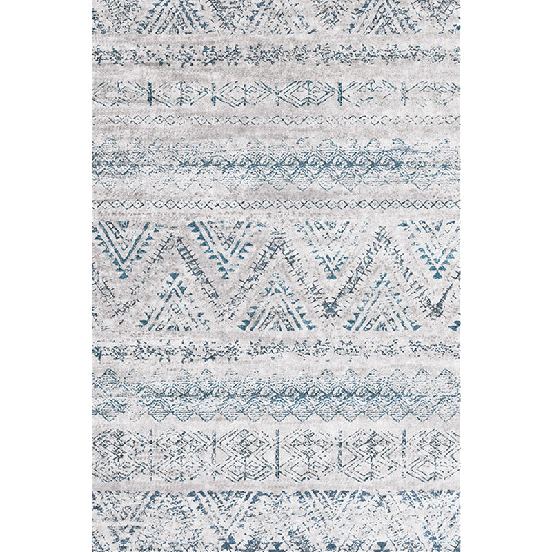 Retro Striped Pattern Rug Grey Polyester Rug Washable Pet Friendly Anti-Slip Carpet for Living Room Clearhalo 'Area Rug' 'Rugs' 'Shabby Chic' Rug' 1725849