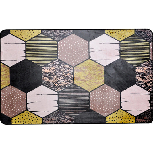 Novelty Geometric Pattern Rug Black Polyester Rug Washable Pet Friendly Non-Slip Area Rug for Living Room Clearhalo 'Area Rug' 'Modern' 'Rugs' Rug' 1725968