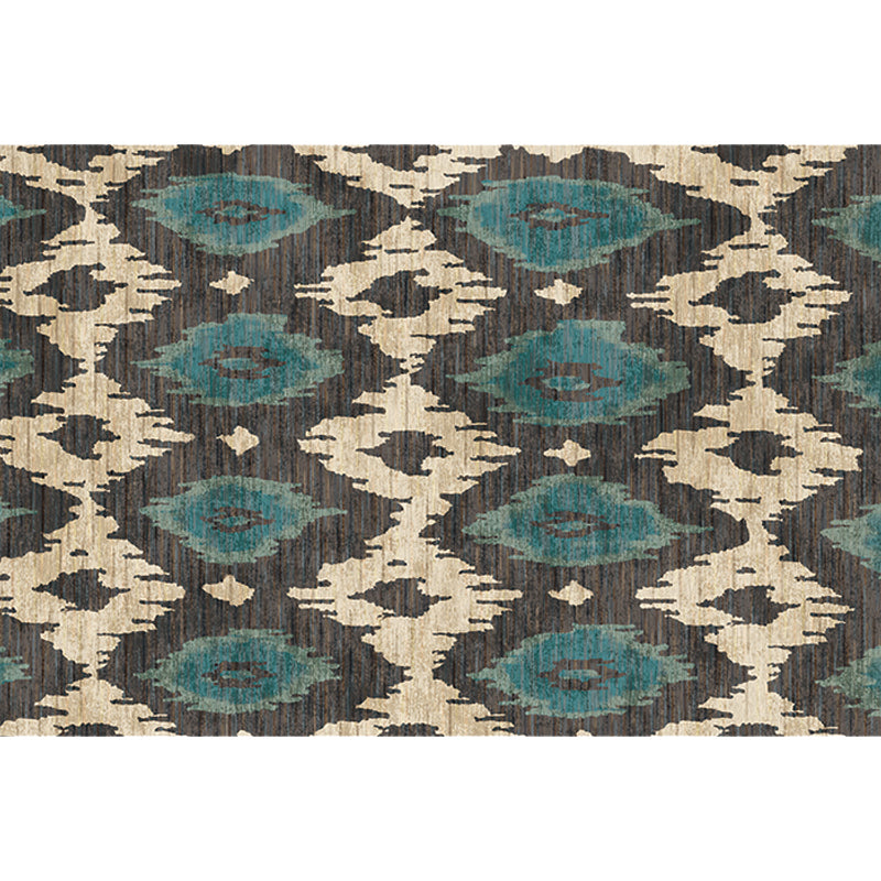 Vintage Tribal Pattern Rug Multicolor Rug Polyester Machine Washable Pet Friendly Anti-Slip Carpet for Living Room Clearhalo 'Area Rug' 'Moroccan' 'Rugs' Rug' 1725987