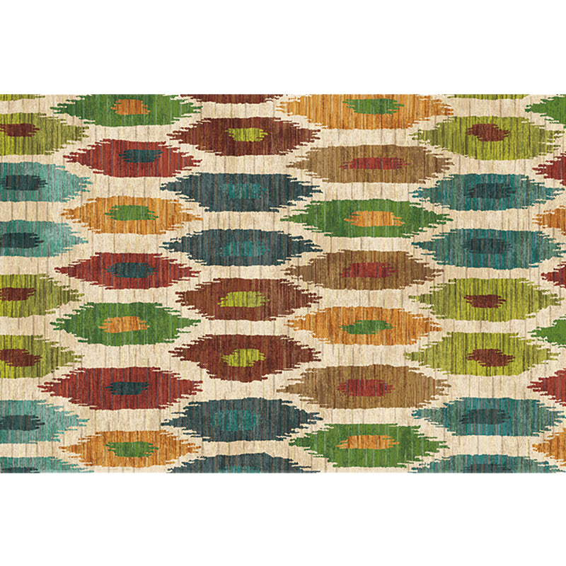 Vintage Tribal Pattern Rug Multicolor Rug Polyester Machine Washable Pet Friendly Anti-Slip Carpet for Living Room Clearhalo 'Area Rug' 'Moroccan' 'Rugs' Rug' 1725993