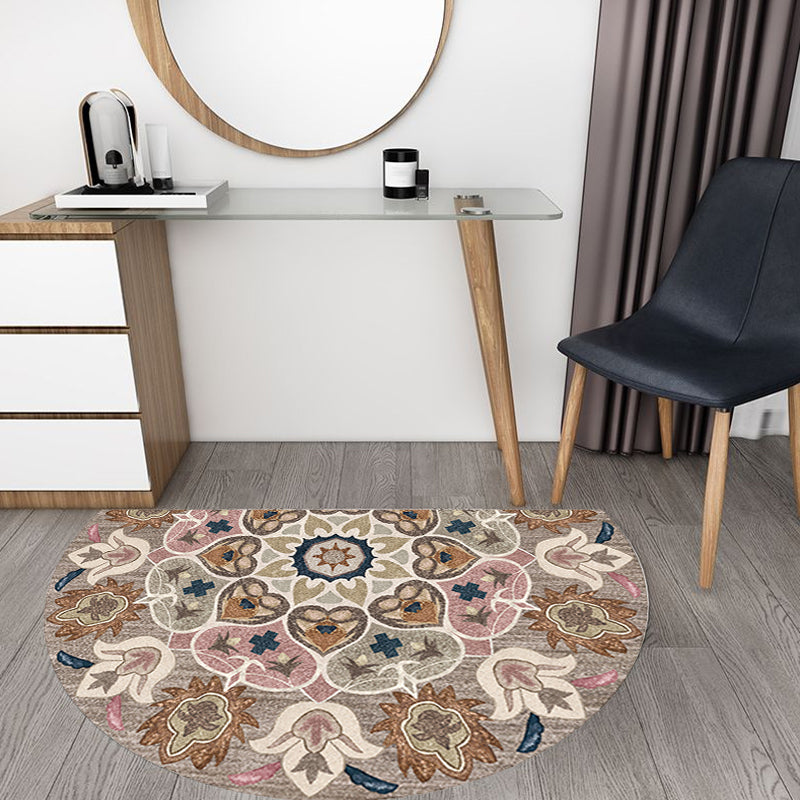 Moroccan Tribal Floral Pattern Rug Multicolor Polyester Rug Washable Pet Friendly Non-Slip Area Rug for Living Room Clearhalo 'Area Rug' 'Moroccan' 'Rugs' Rug' 1726056