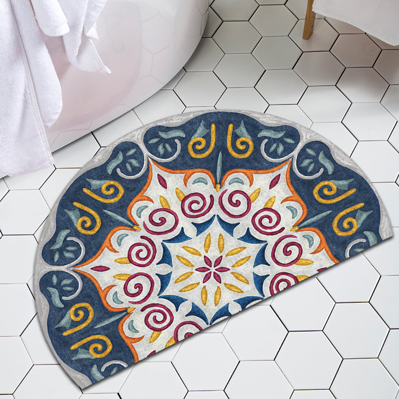 Moroccan Tribal Floral Pattern Rug Multicolor Polyester Rug Washable Pet Friendly Non-Slip Area Rug for Living Room Clearhalo 'Area Rug' 'Moroccan' 'Rugs' Rug' 1726059