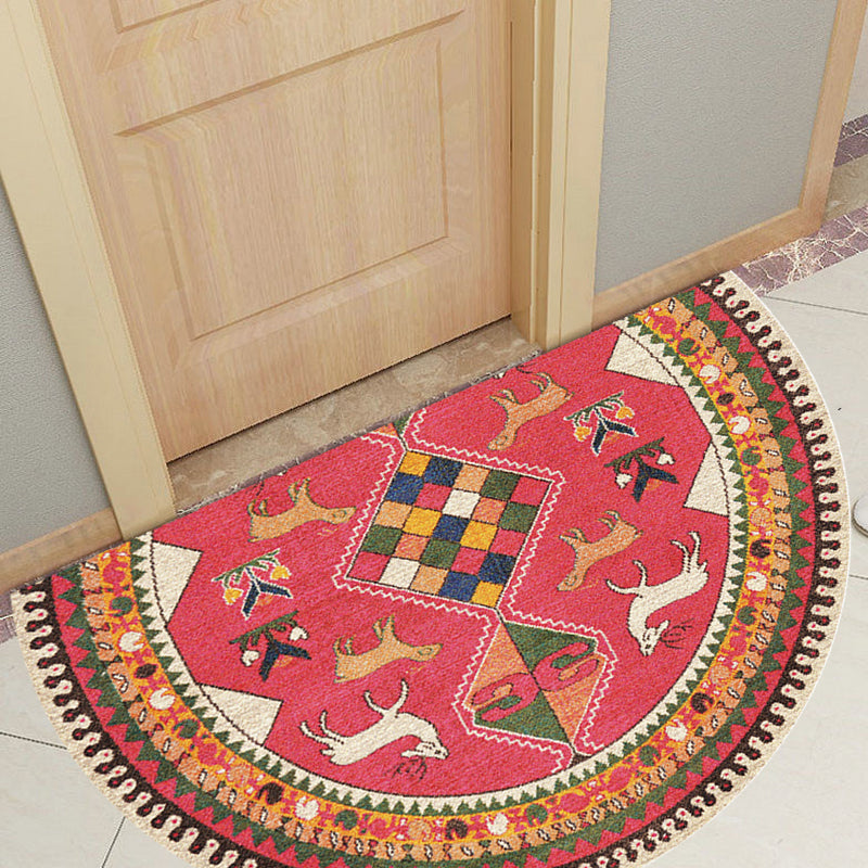 Moroccan Tribal Floral Pattern Rug Multicolor Polyester Rug Washable Pet Friendly Non-Slip Area Rug for Living Room Clearhalo 'Area Rug' 'Moroccan' 'Rugs' Rug' 1726062