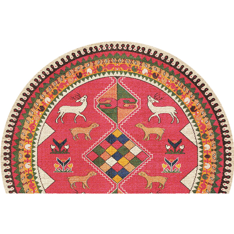 Moroccan Tribal Floral Pattern Rug Multicolor Polyester Rug Washable Pet Friendly Non-Slip Area Rug for Living Room Clearhalo 'Area Rug' 'Moroccan' 'Rugs' Rug' 1726063