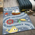 Cute Whale Pattern Rug Blue Kids Rug Polyester Pet Friendly Washable Area Rug for Nursery Grey Clearhalo 'Area Rug' 'Rug' 1726085