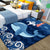 Cute Whale Pattern Rug Blue Kids Rug Polyester Pet Friendly Washable Area Rug for Nursery Dark Blue Clearhalo 'Area Rug' 'Rug' 1726093