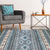 Multicolor Bohemian Rug Polyester Tribal Stripe Pattern Rug Pet Friendly Washable Anti-Slip Backing Carpet for Decoration Grey Clearhalo 'Area Rug' 'Bohemian' 'Rugs' Rug' 1726331
