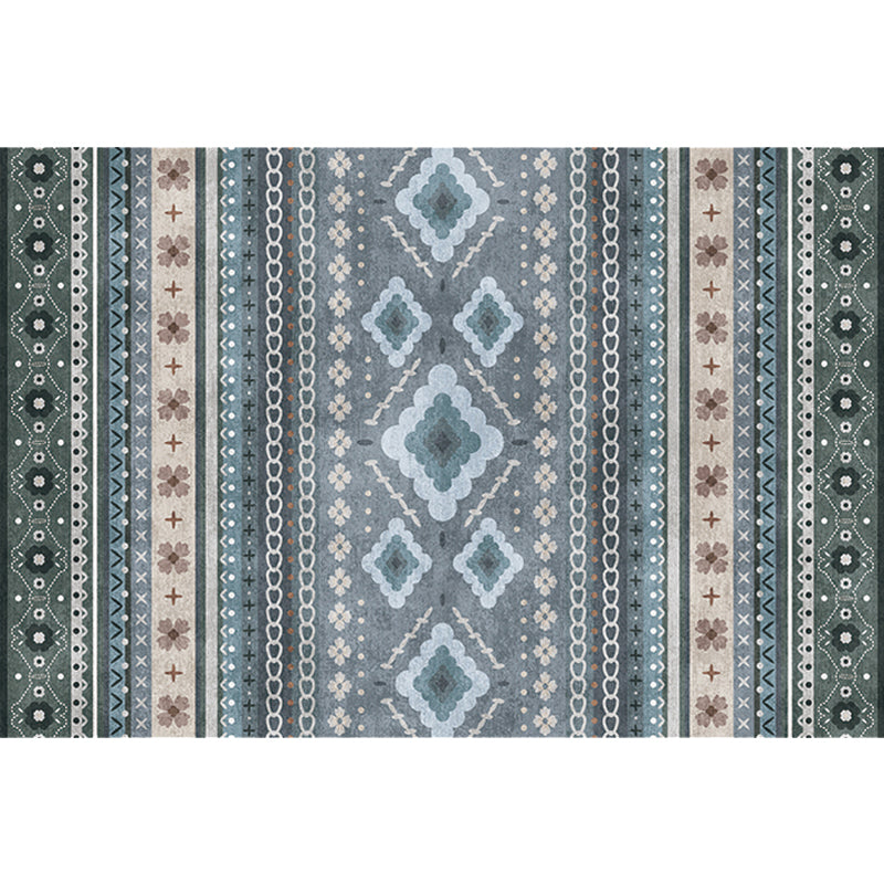 Multicolor Bohemian Rug Polyester Tribal Stripe Pattern Rug Pet Friendly Washable Anti-Slip Backing Carpet for Decoration Clearhalo 'Area Rug' 'Bohemian' 'Rugs' Rug' 1726333