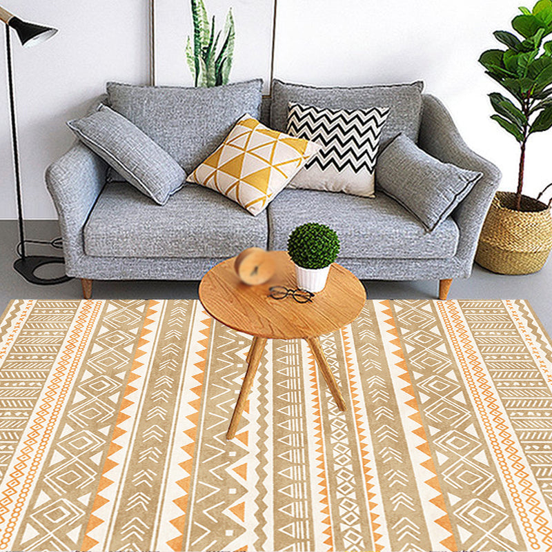 Multicolor Bohemian Rug Polyester Tribal Stripe Pattern Rug Pet Friendly Washable Anti-Slip Backing Carpet for Decoration Clearhalo 'Area Rug' 'Bohemian' 'Rugs' Rug' 1726349