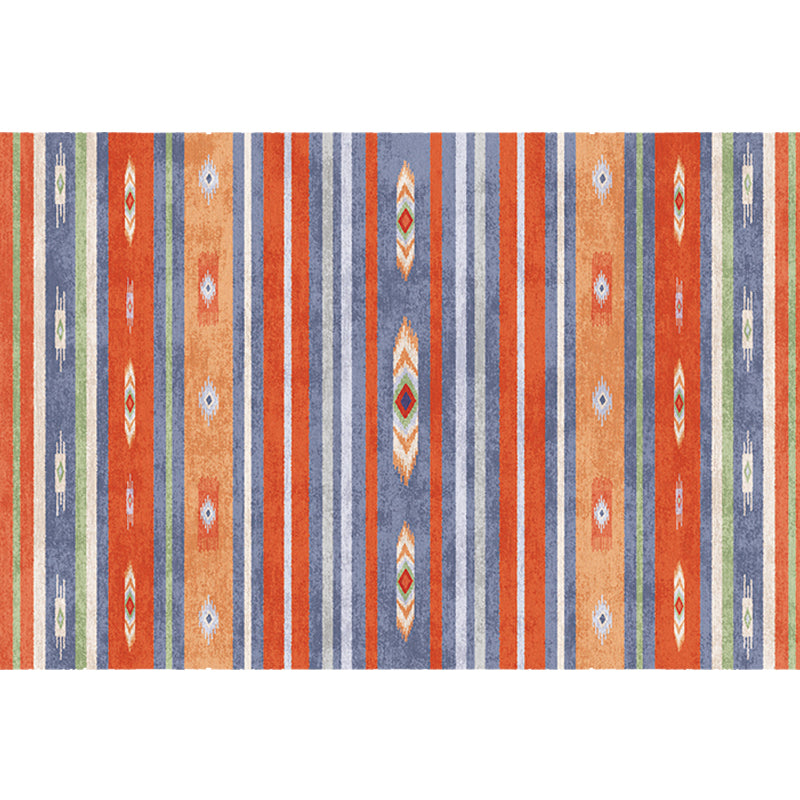Multicolor Bohemian Rug Polyester Tribal Stripe Pattern Rug Pet Friendly Washable Anti-Slip Backing Carpet for Decoration Clearhalo 'Area Rug' 'Bohemian' 'Rugs' Rug' 1726356