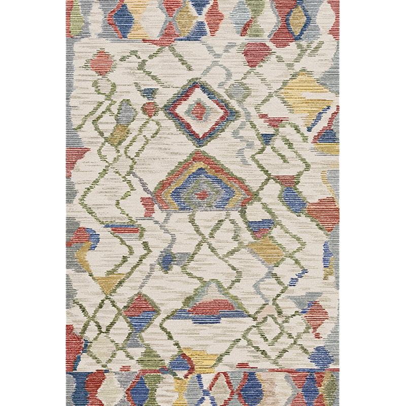 Bohemian Geometric Pattern Rug Multicolor Polyester Rug Machine Washable Non-Slip Backing Area Rug for Living Room Clearhalo 'Area Rug' 'Bohemian' 'Rugs' Rug' 1726370