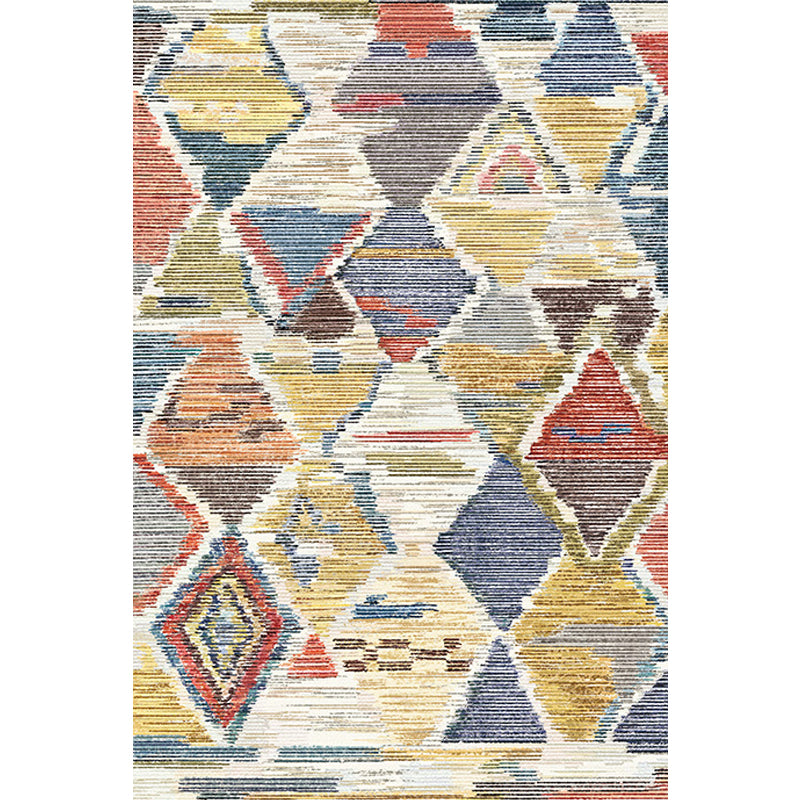 Bohemian Geometric Pattern Rug Multicolor Polyester Rug Machine Washable Non-Slip Backing Area Rug for Living Room Clearhalo 'Area Rug' 'Bohemian' 'Rugs' Rug' 1726373