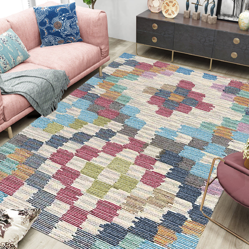 Bohemian Geometric Pattern Rug Multicolor Polyester Rug Machine Washable Non-Slip Backing Area Rug for Living Room Clearhalo 'Area Rug' 'Bohemian' 'Rugs' Rug' 1726375