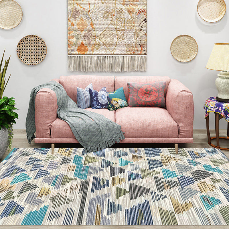 Bohemian Geometric Pattern Rug Multicolor Polyester Rug Machine Washable Non-Slip Backing Area Rug for Living Room Clearhalo 'Area Rug' 'Bohemian' 'Rugs' Rug' 1726378