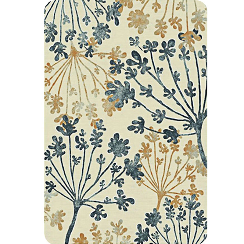 Modern Leaf Pattern Rug Green and Beige Polyester Rug Washable Pet Friendly Non-Slip Area Rug for Living Room Clearhalo 'Area Rug' 'Modern' 'Rugs' Rug' 1726475