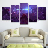 Re-Legion Game Scene Canvas Print Multi-Piece Kids Bedroom Wall Art Decor in Purple Purple Clearhalo 'Art Gallery' 'Canvas Art' 'Kids' Arts' 1726480
