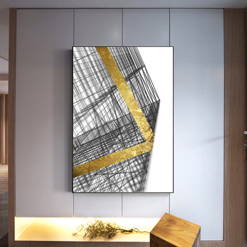 Modern Style Tall Buildings Canvas Light Color Textured Wall Decor for Guest Room Yellow Clearhalo 'Art Gallery' 'Canvas Art' 'Contemporary Art Gallery' 'Modern' Arts' 1726506
