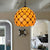 Orb Stained Glass Ceiling Lamp Tiffany Single Light Yellow Pendant Lighting Fixture with Jewel for Porch Yellow Clearhalo 'Ceiling Lights' 'Close To Ceiling Lights' 'Industrial' 'Middle Century Pendants' 'Pendant Lights' 'Pendants' 'Tiffany close to ceiling' 'Tiffany Pendants' 'Tiffany' Lighting' 172653