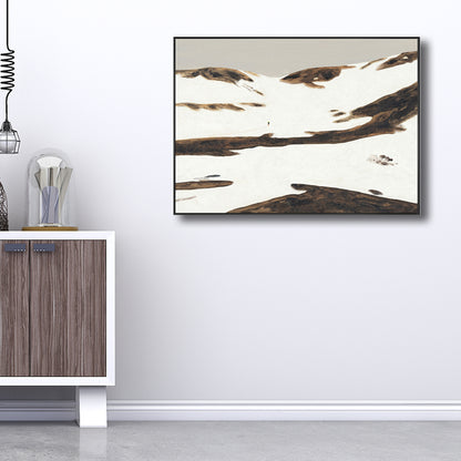 Mountains Landscape Wall Decor for Girls Bedroom in Pastel Color, Multiple Sizes White Clearhalo 'Art Gallery' 'Canvas Art' 'Contemporary Art Gallery' 'Modern' Arts' 1726594