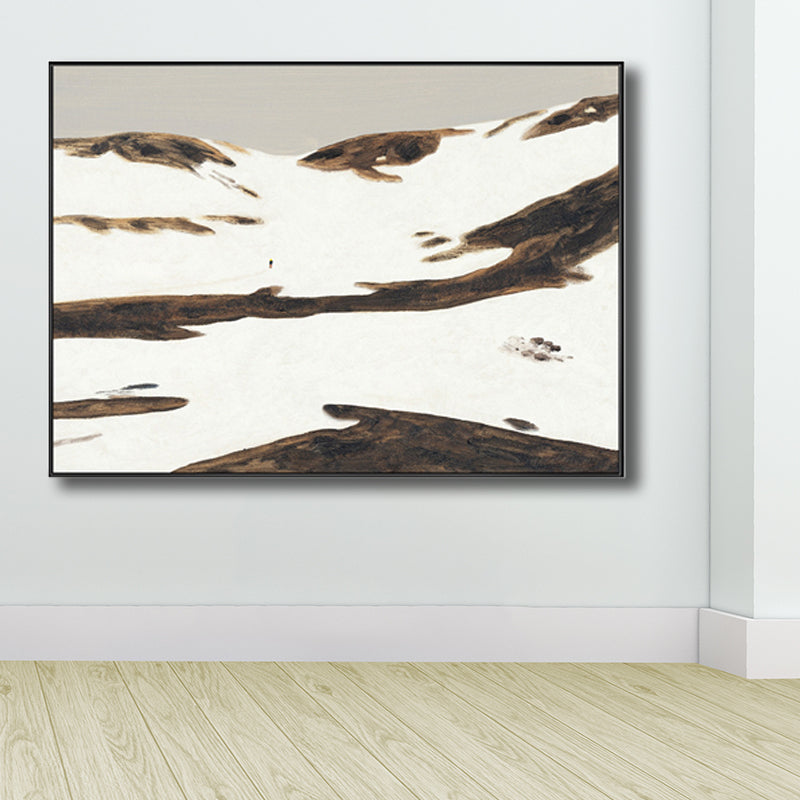 Mountains Landscape Wall Decor for Girls Bedroom in Pastel Color, Multiple Sizes Clearhalo 'Art Gallery' 'Canvas Art' 'Contemporary Art Gallery' 'Modern' Arts' 1726595