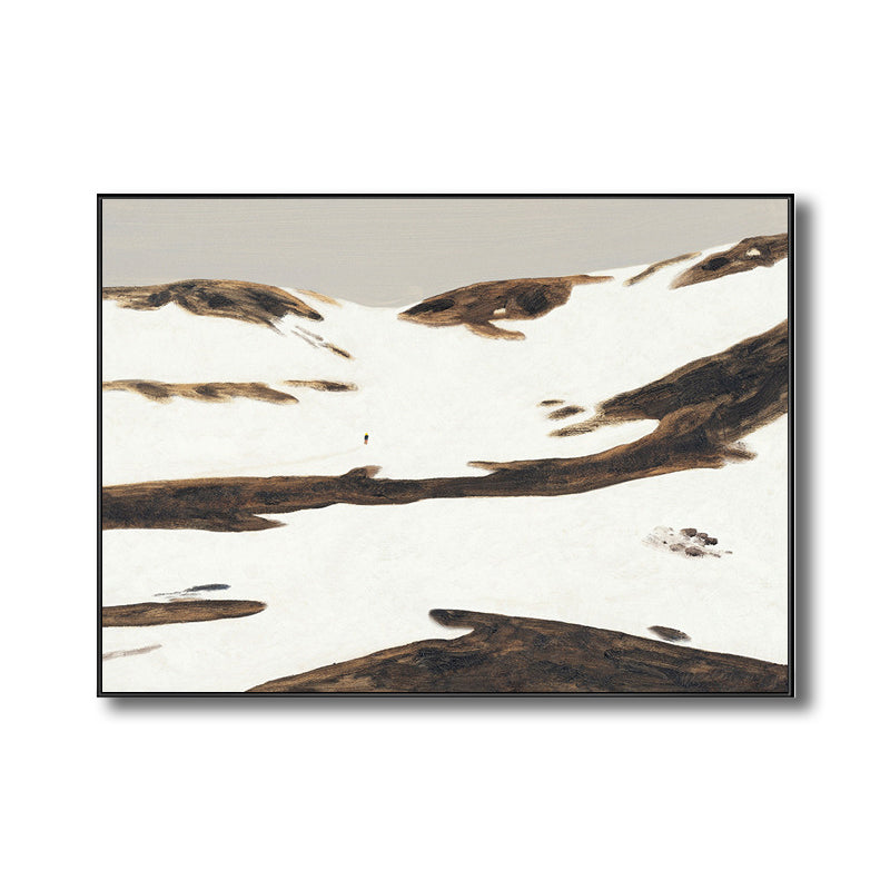 Mountains Landscape Wall Decor for Girls Bedroom in Pastel Color, Multiple Sizes Clearhalo 'Art Gallery' 'Canvas Art' 'Contemporary Art Gallery' 'Modern' Arts' 1726596