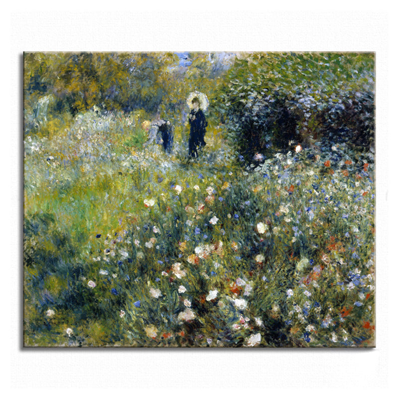 Oil Painting Impressionism Style Art Spring Outing Scene in Green, Multiple Sizes