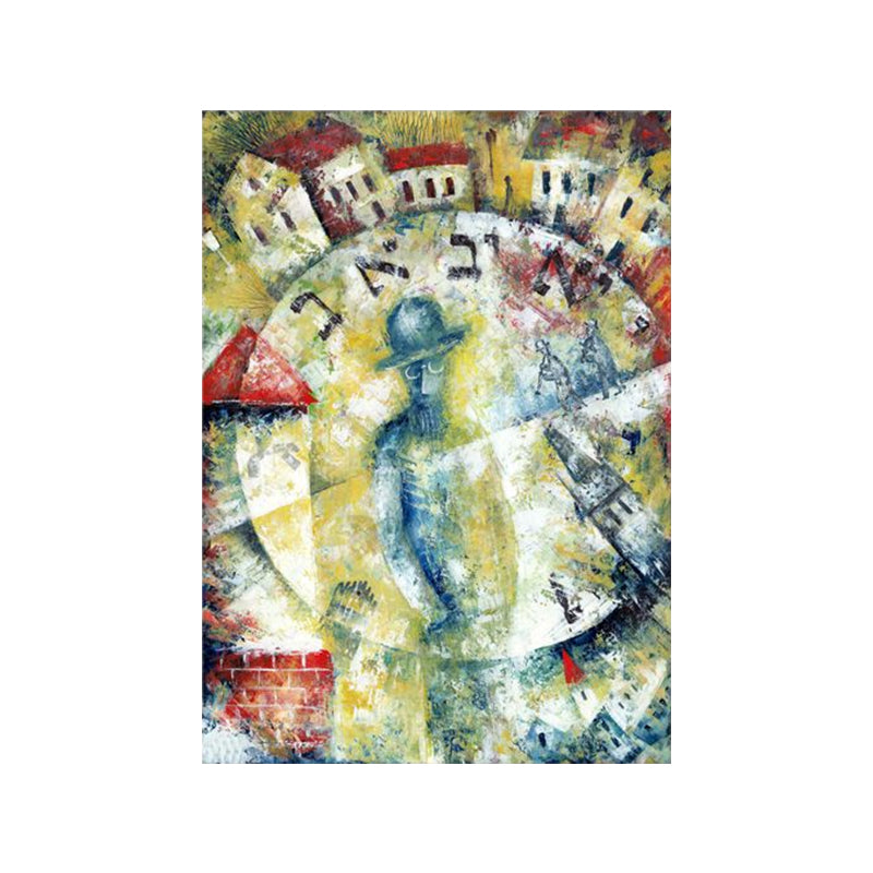 Pastel Color Smoking Girl Painting Abstract Expressionism Textured Canvas Art for Bedroom Clearhalo 'Arts' 'Canvas Art' 1726651