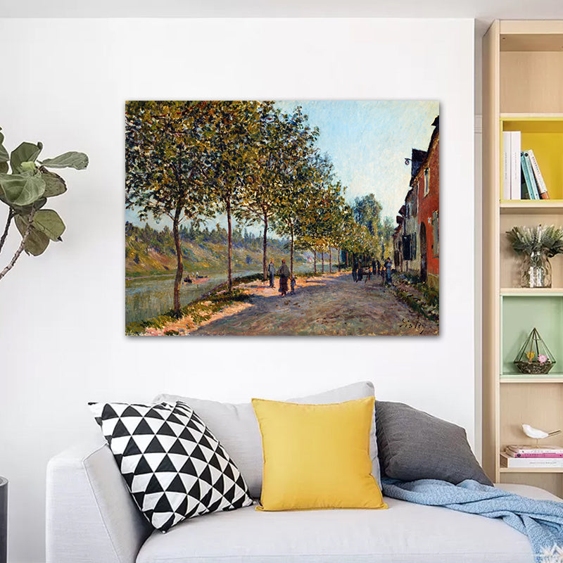 Impressionisme natuurlijke scène canvas kunst licht kleur slaapkamer schilderen, meerdere maten