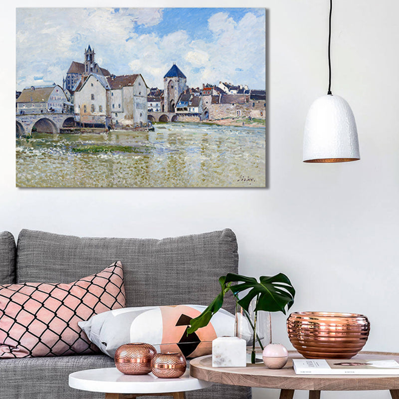 Impressionism Natural Scene Canvas Art Light Color Bedroom Painting, Multiple Sizes Light Green Clearhalo 'Arts' 'Canvas Art' 1726659