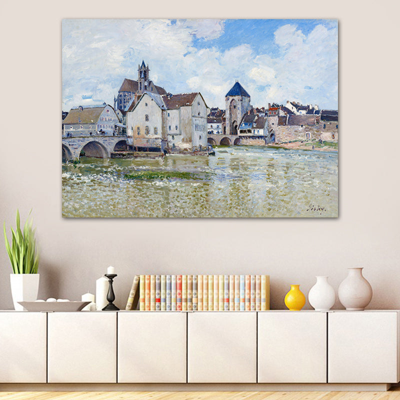 Impressionism Natural Scene Canvas Art Light Color Bedroom Painting, Multiple Sizes Clearhalo 'Arts' 'Canvas Art' 1726660