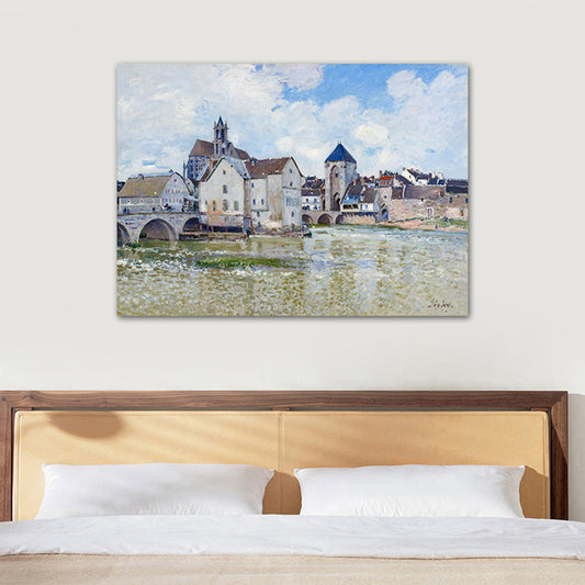 Impressionism Natural Scene Canvas Art Light Color Bedroom Painting, Multiple Sizes Clearhalo 'Arts' 'Canvas Art' 1726661