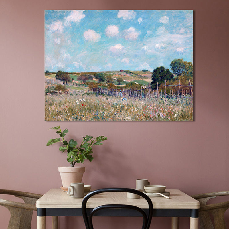 Impressionism Natural Scene Canvas Art Light Color Bedroom Painting, Multiple Sizes Blue Clearhalo 'Arts' 'Canvas Art' 1726663