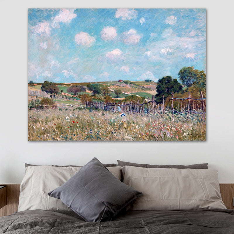 Impressionisme natuurlijke scène canvas kunst licht kleur slaapkamer schilderen, meerdere maten